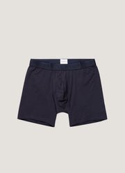 Men's Stretch Cotton Boxer Briefs in Navy