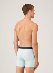 Men's Stretch Cotton Boxer Briefs in Light Blue