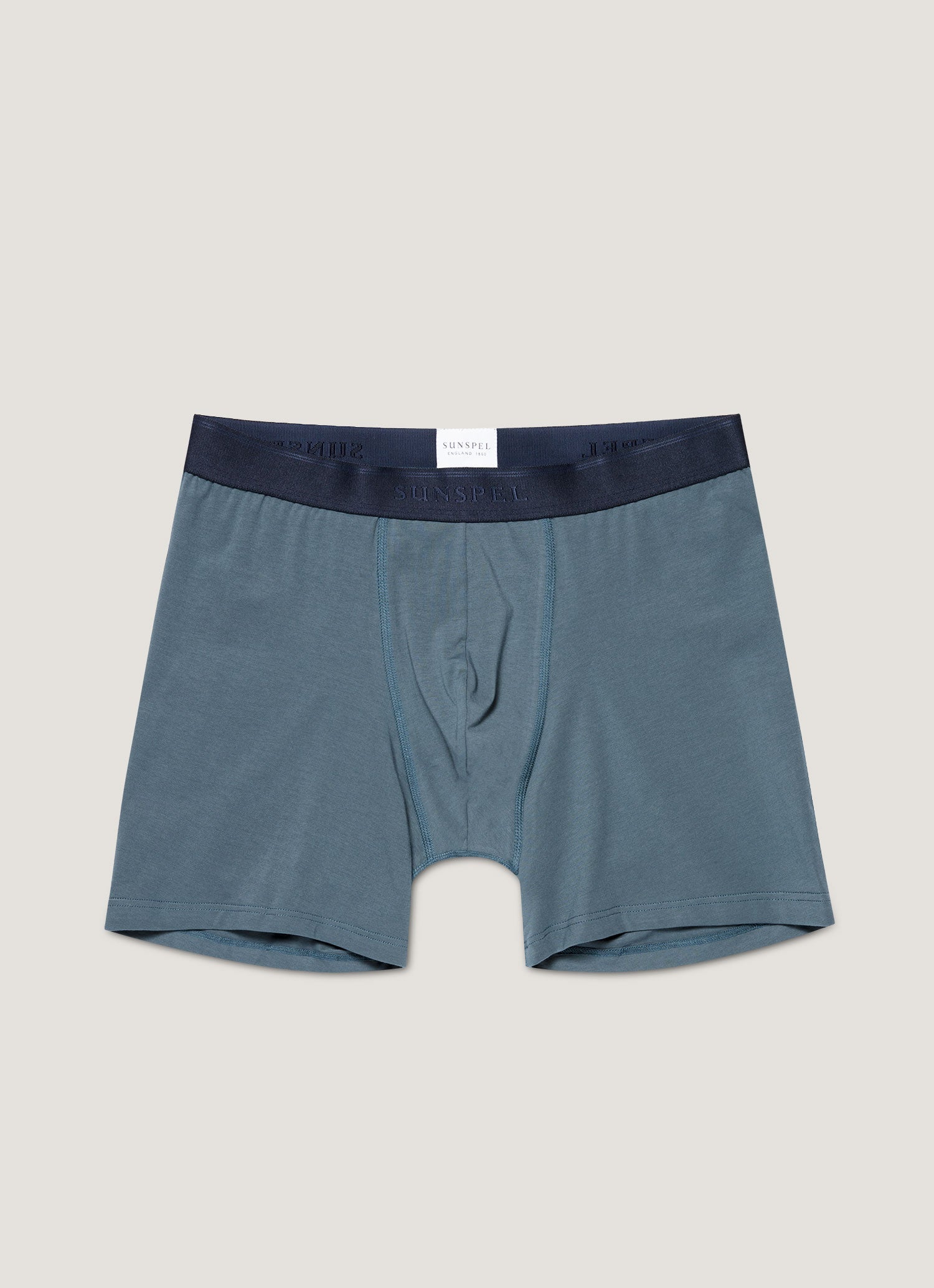 Men's Stretch Cotton Boxer Briefs in Dark Petrol