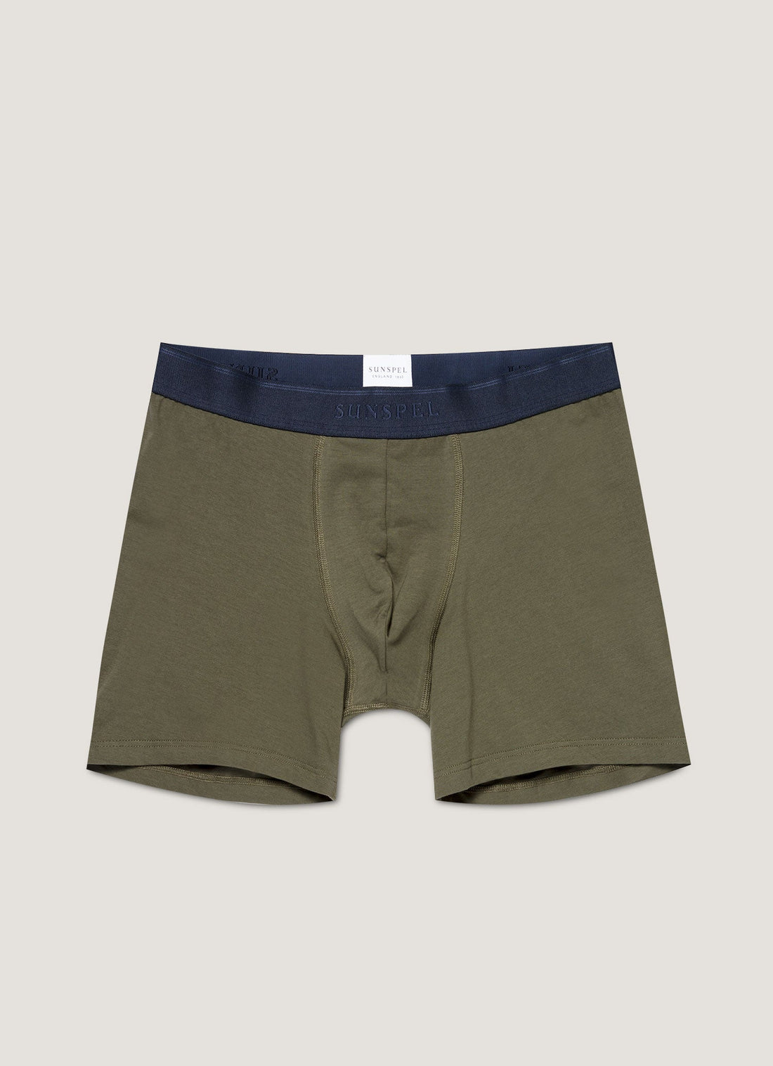 Men's Stretch Cotton Boxer Briefs in Khaki