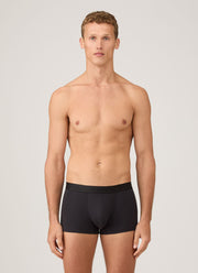 Men's Sea Island Cotton Trunks in Black