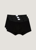 Men's Stretch Cotton Trunks 3-Pack in Black