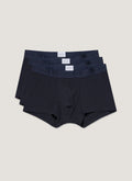 Men's Stretch Cotton Trunks 3-Pack in Navy