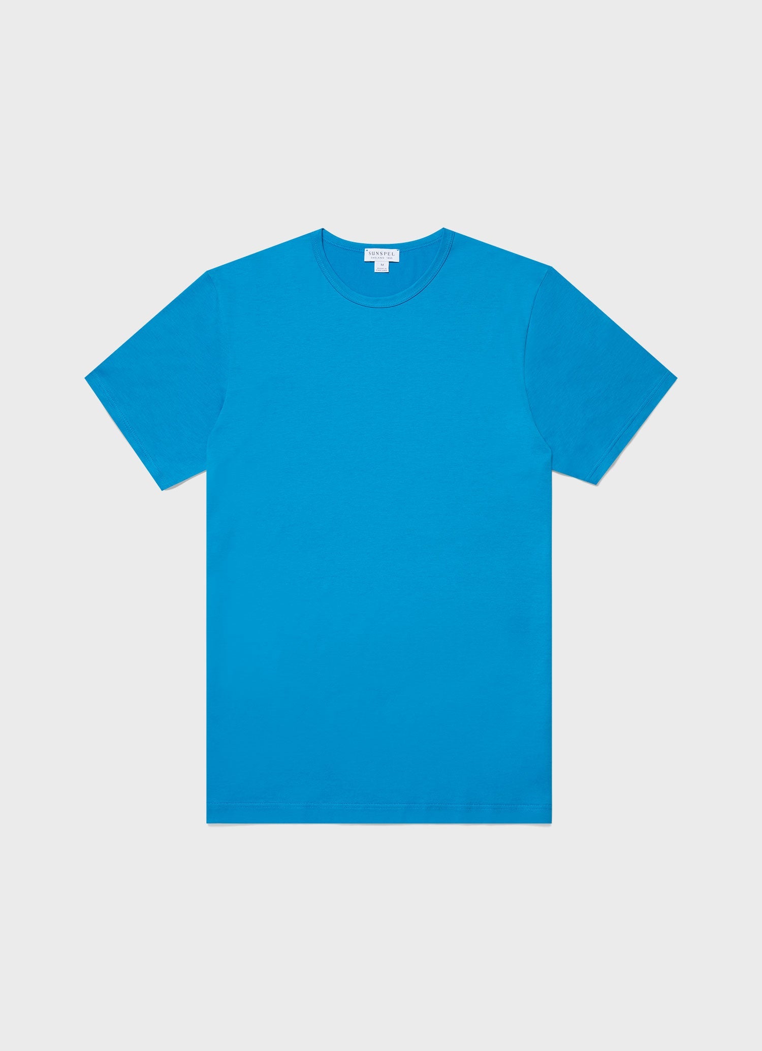 【SALE】 Tシャツ　GLOBE  size M  スチールブルー クラシックTシャツ （Turquoise）| Sunspel