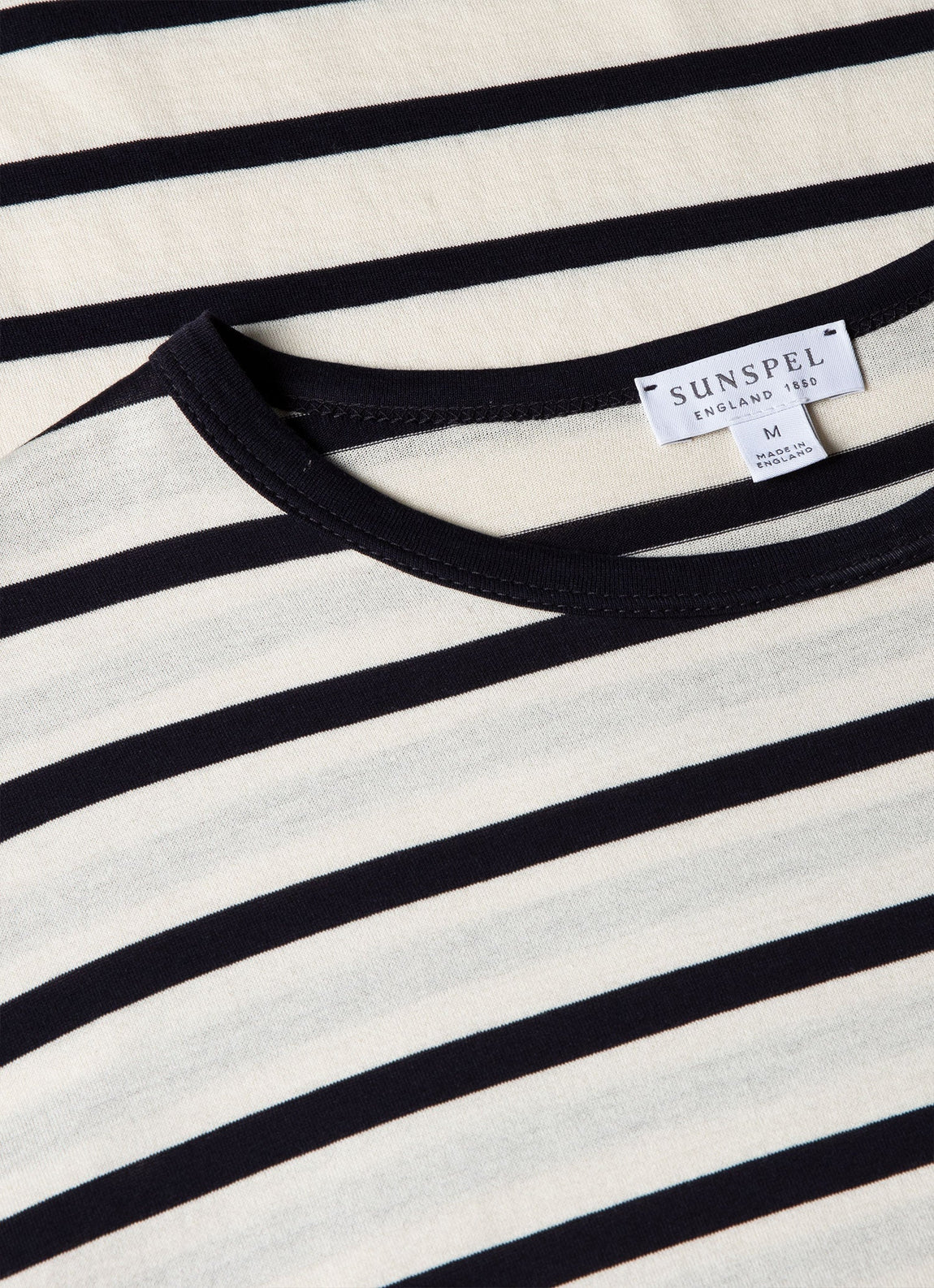 Men's Classic T-shirt in Ecru/Navy Breton Stripe