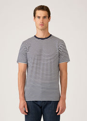 Men's Classic T-shirt in Navy/White English Stripe