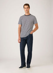Men's Classic T-shirt in Navy/White English Stripe