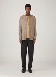 Men's Long Sleeve Classic T-shirt in Tan