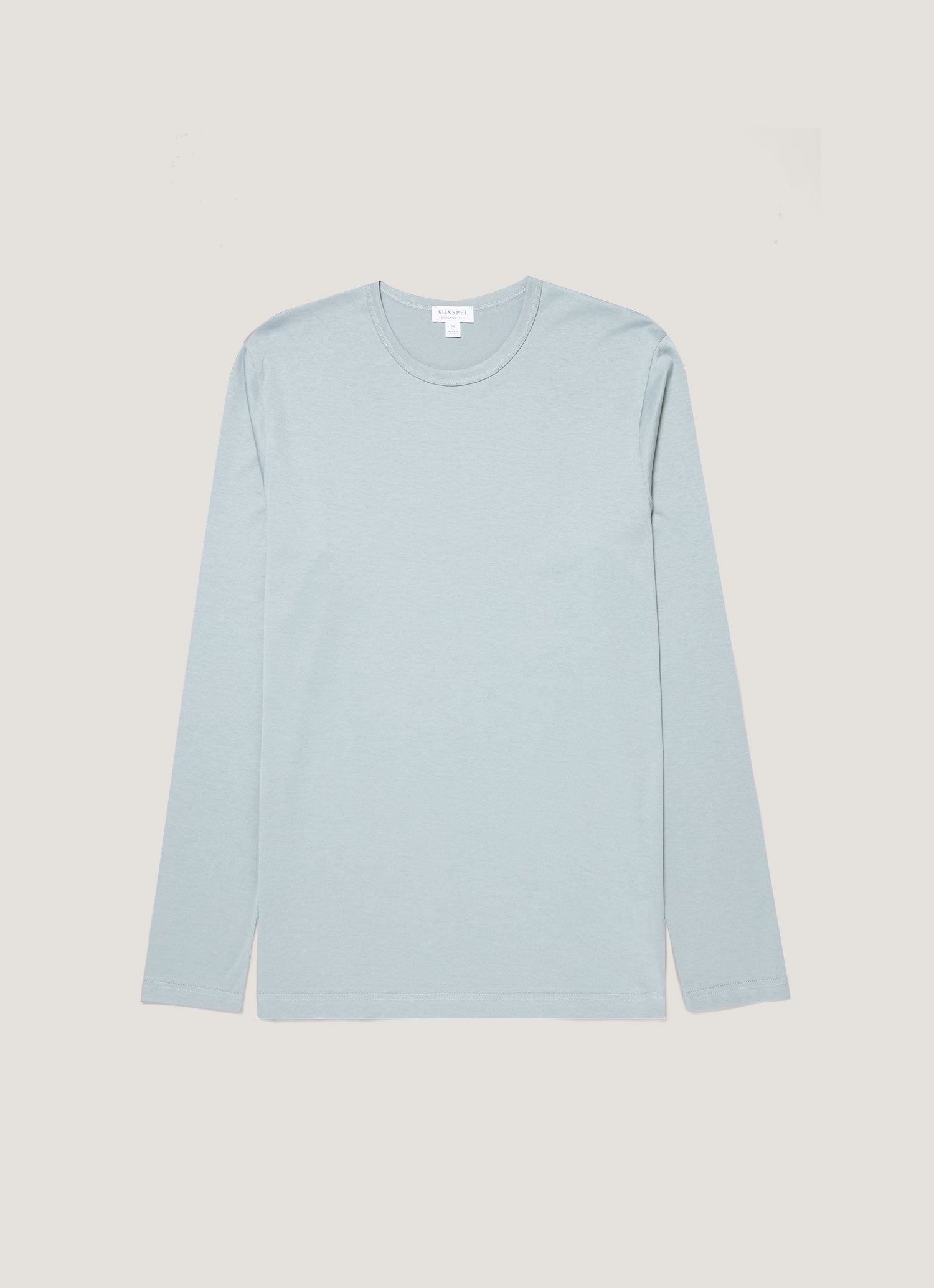 ロングスリーブ（クラシック）Tシャツ（Stone Blue）| Sunspel