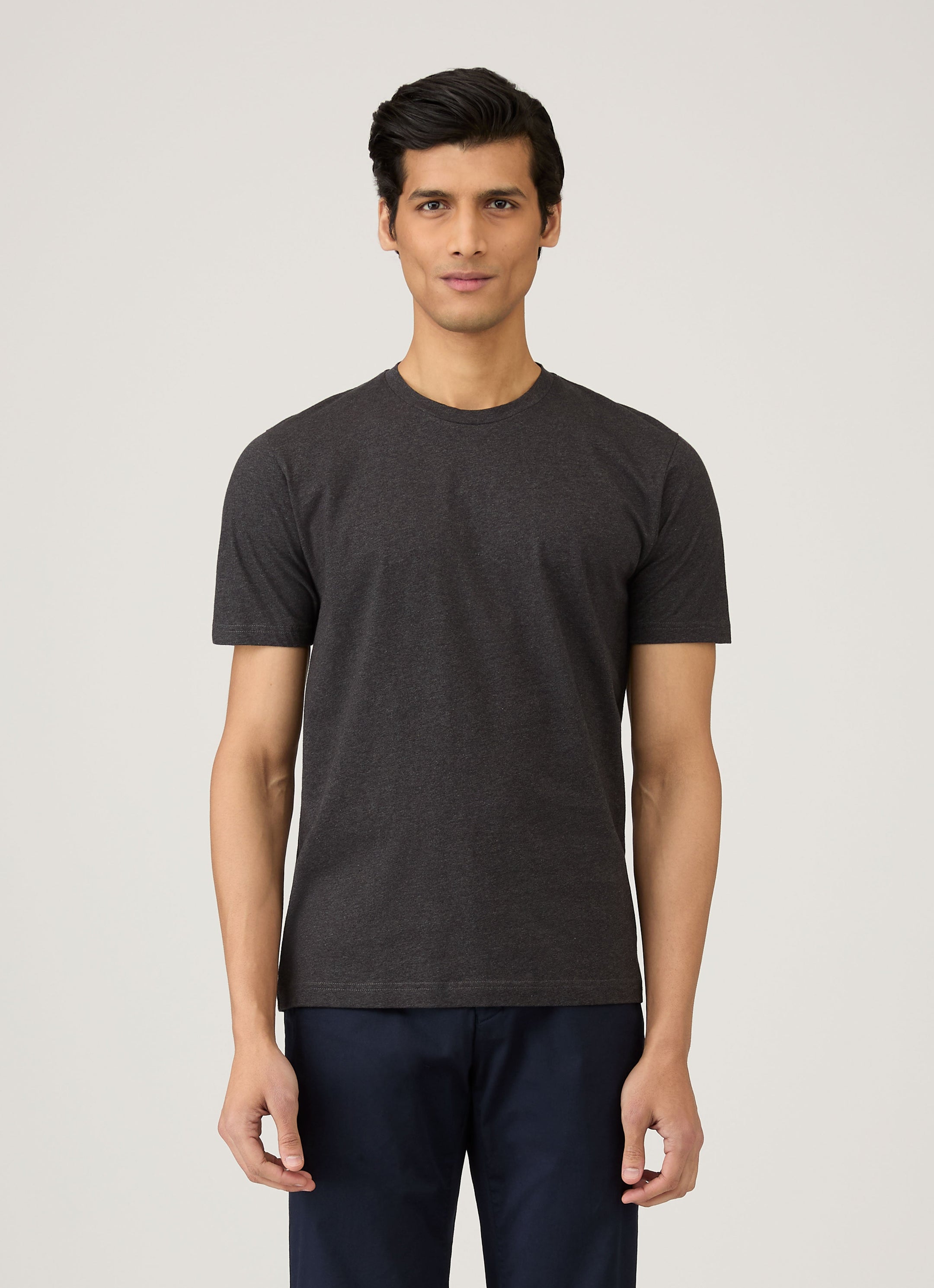 Men's Riviera T-shirt in Charcoal Melange
