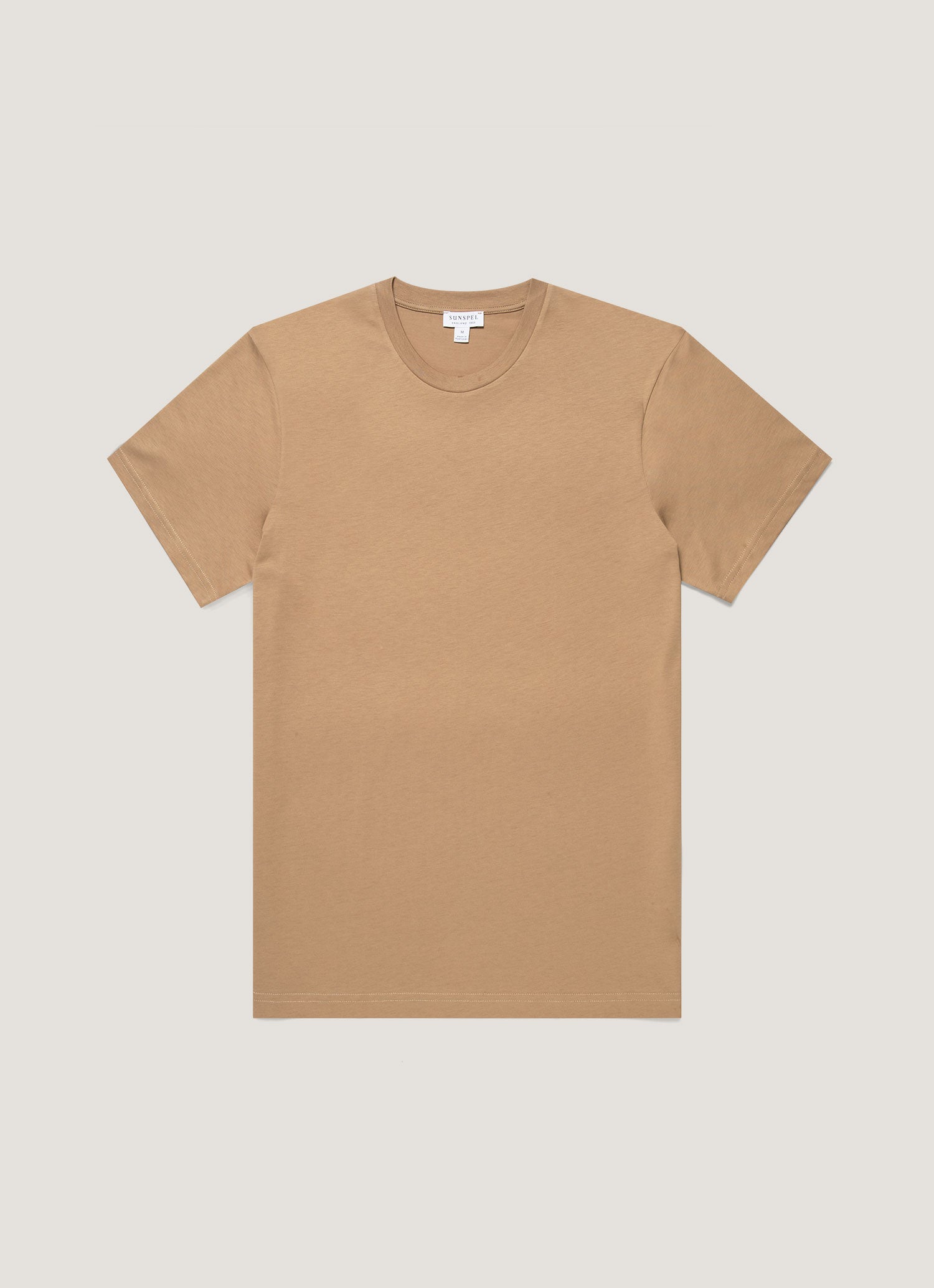 リヴィエラ（ミッドウェイト） Tシャツ（Dark Beige）| Sunspel