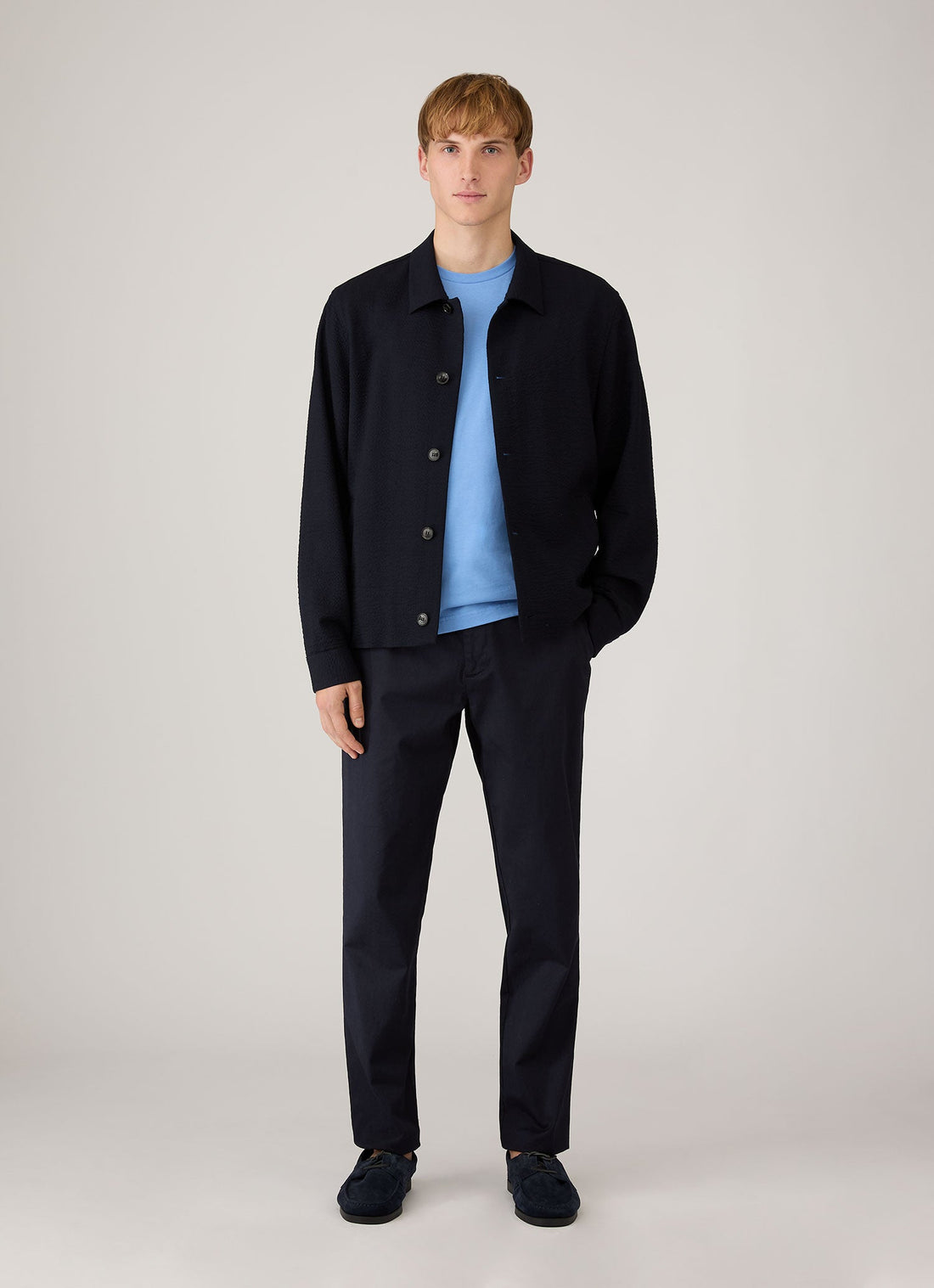 Men's Riviera Midweight T-shirt in Azure Blue