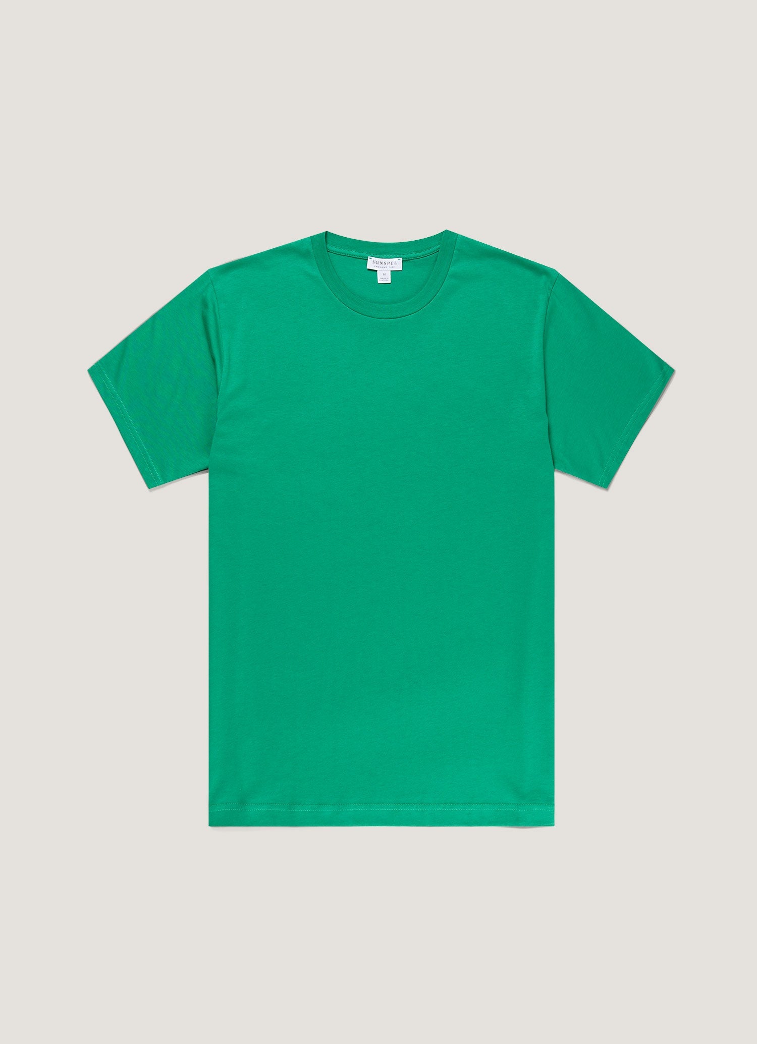 リヴィエラ（ミッドウェイト） Tシャツ（Bright Green）| Sunspel
