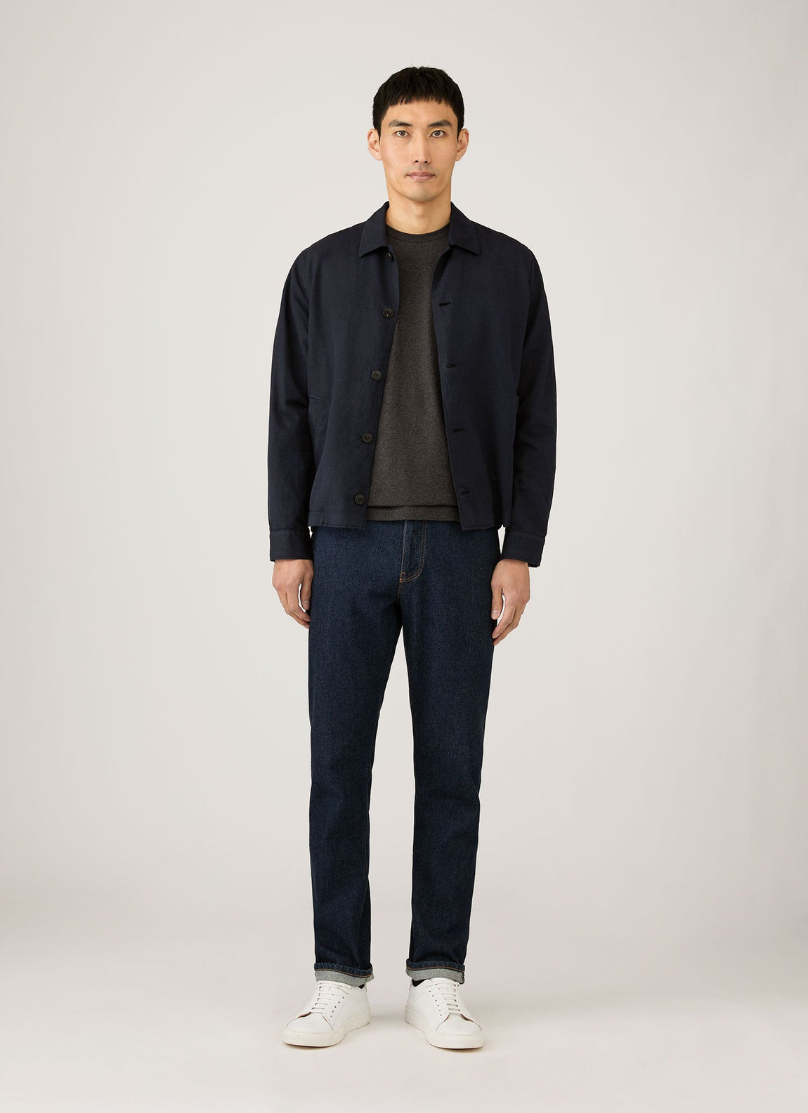 Men's Riviera Midweight T-shirt in Charcoal Melange