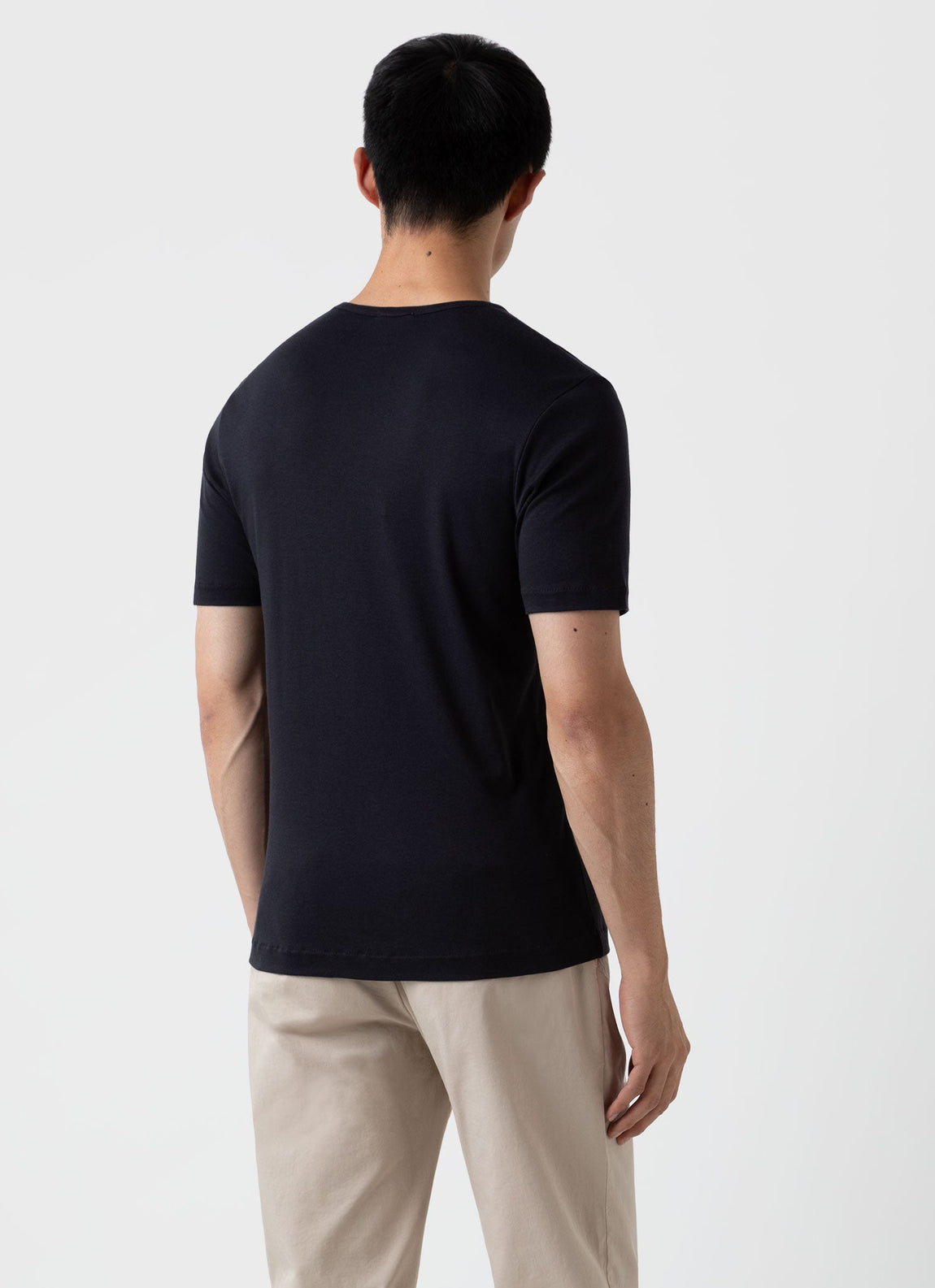 Men's Sea Island Cotton T-shirt in Black