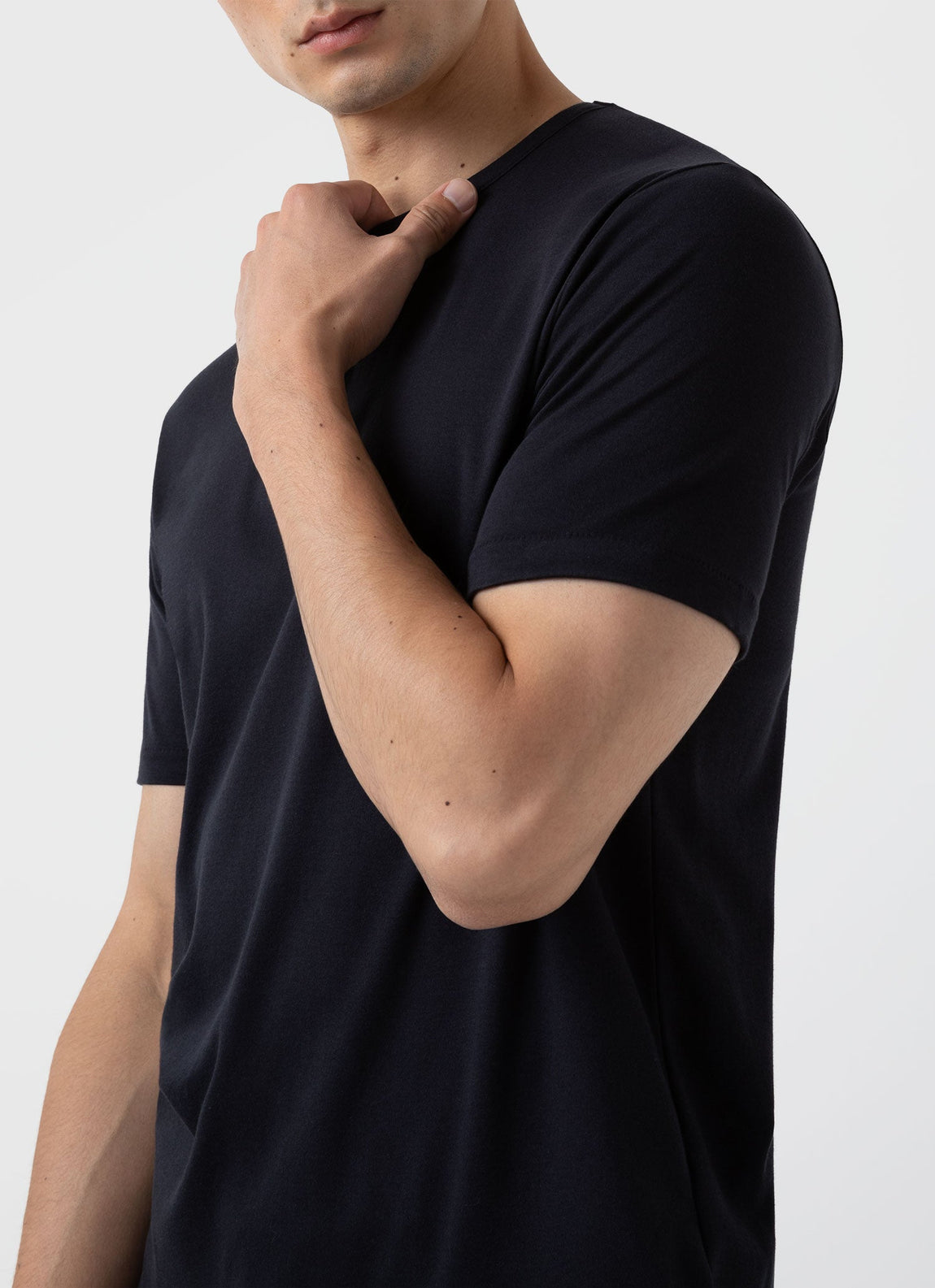 Men's Sea Island Cotton T-shirt in Black