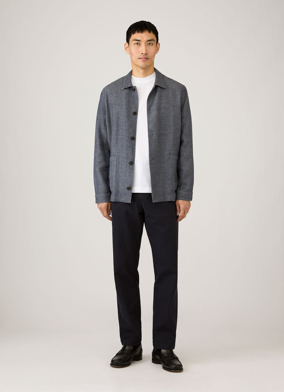 Men's Mock Neck T-shirt in White