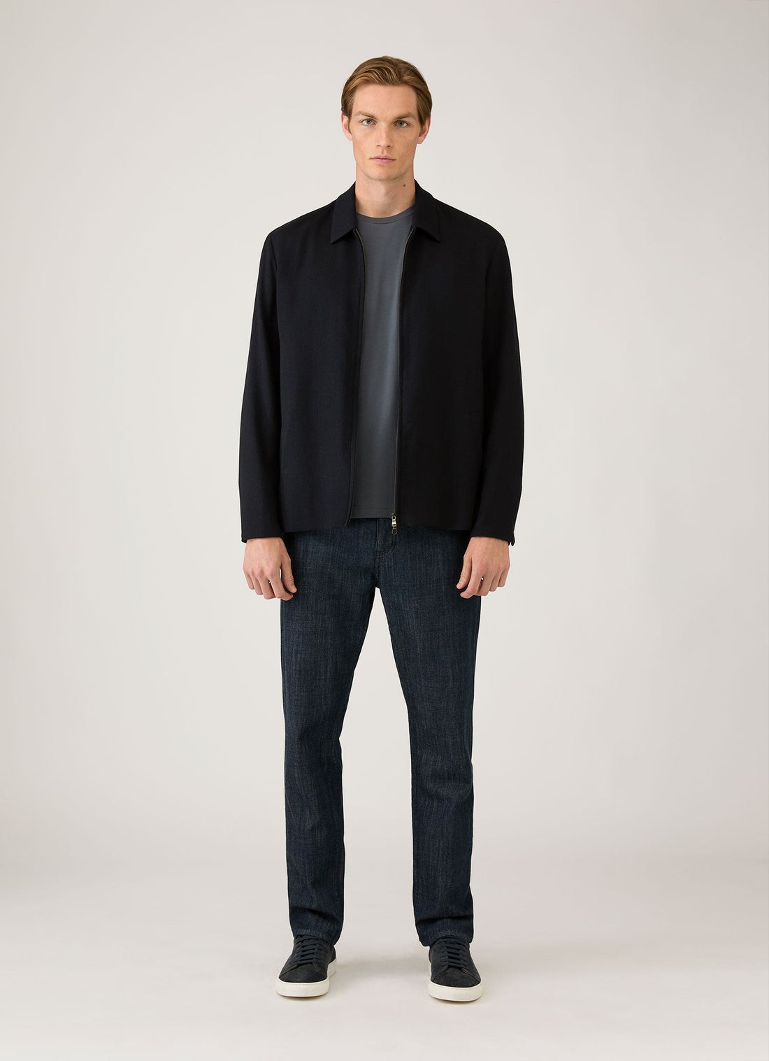 Men's Long Sleeve Riviera Midweight T‑shirt in Slate Blue