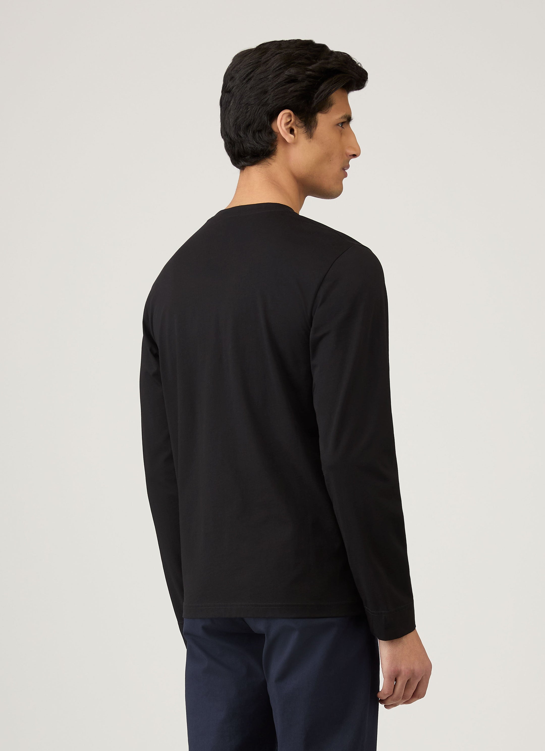 Men's Long Sleeve Riviera T-shirt in Black