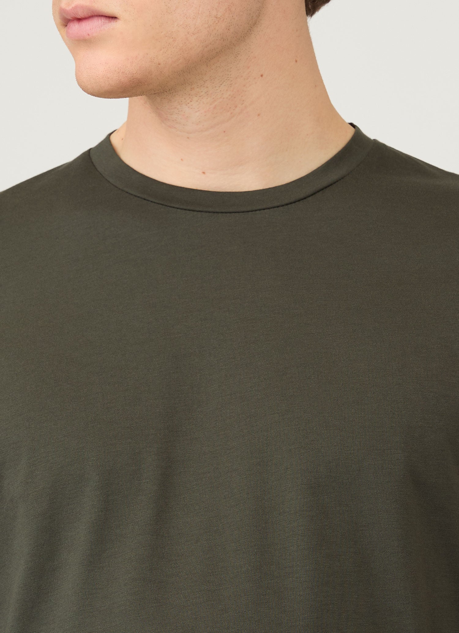 Men's Long Sleeve Riviera Midweight T-shirt in Dark Green