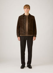 Men's Long Sleeve Heavyweight T-shirt in Dark Cedar