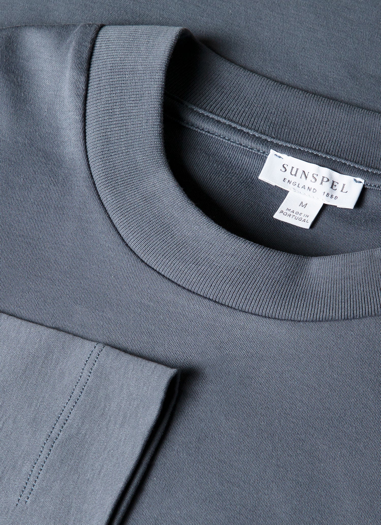 Men's Long Sleeve Heavyweight T-shirt in Slate Blue