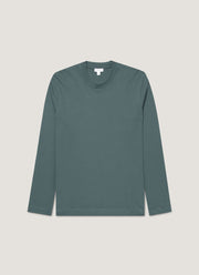 Men's Long Sleeve Heavyweight T-shirt in Dark Petrol
