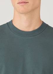 Men's Long Sleeve Heavyweight T-shirt in Dark Petrol