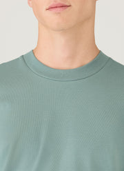 Men's Long Sleeve Heavyweight T-shirt in Steel Green