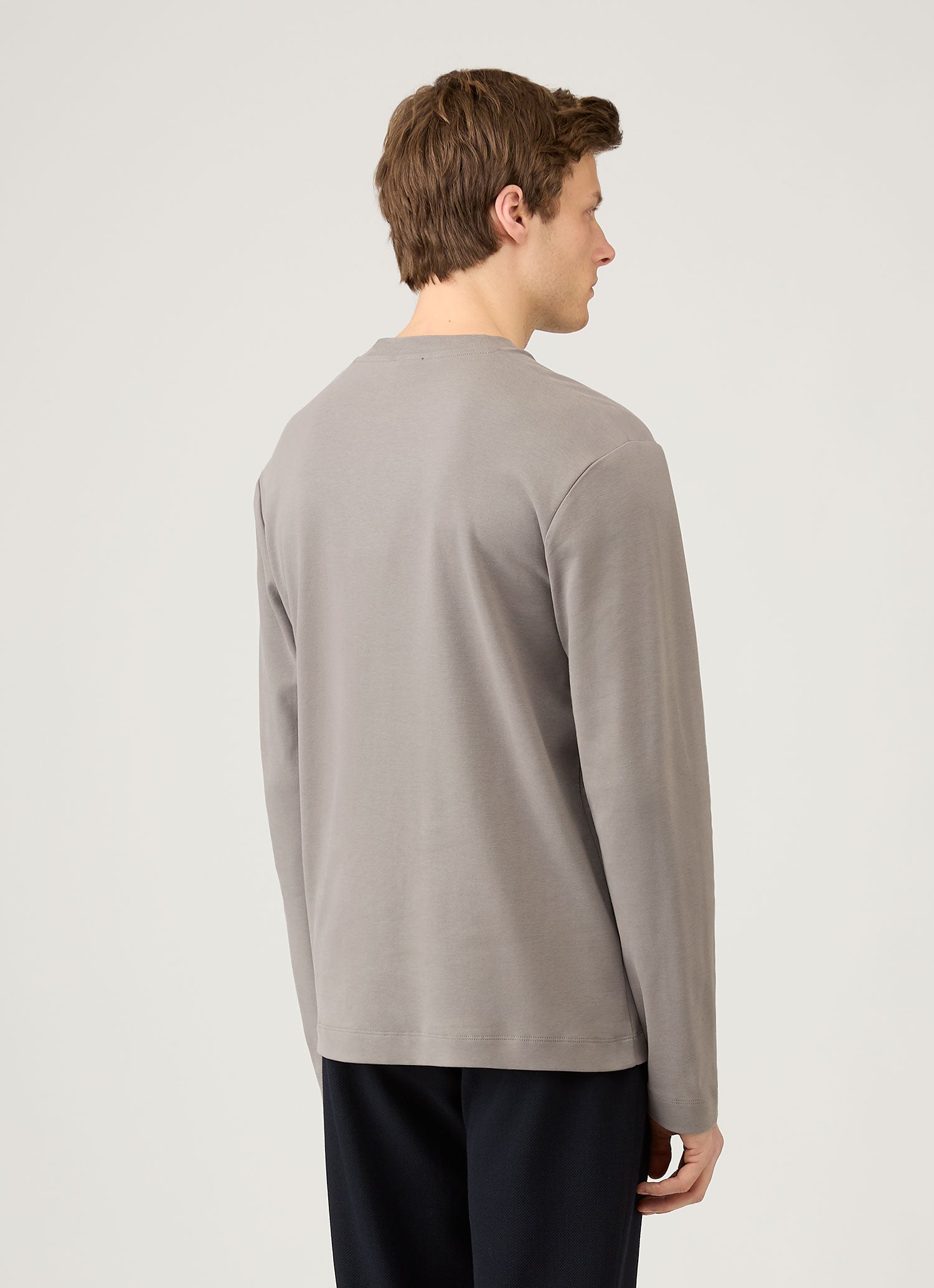 Men's Long Sleeve Heavyweight T-shirt in Iron Grey