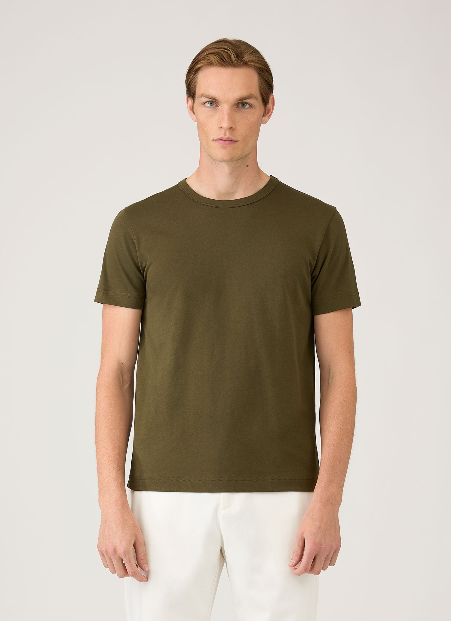 Men's Heavyweight Jersey T-shirt in Deep Olive