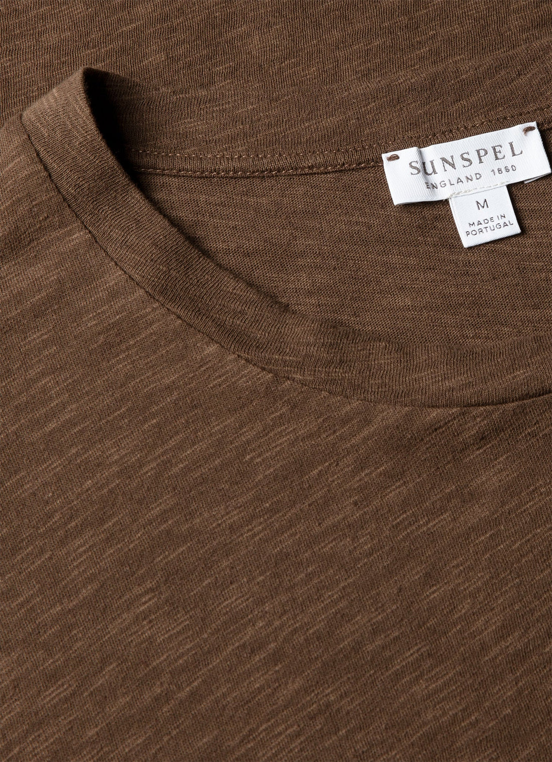Men's Cotton Linen T-shirt in Dark Walnut
