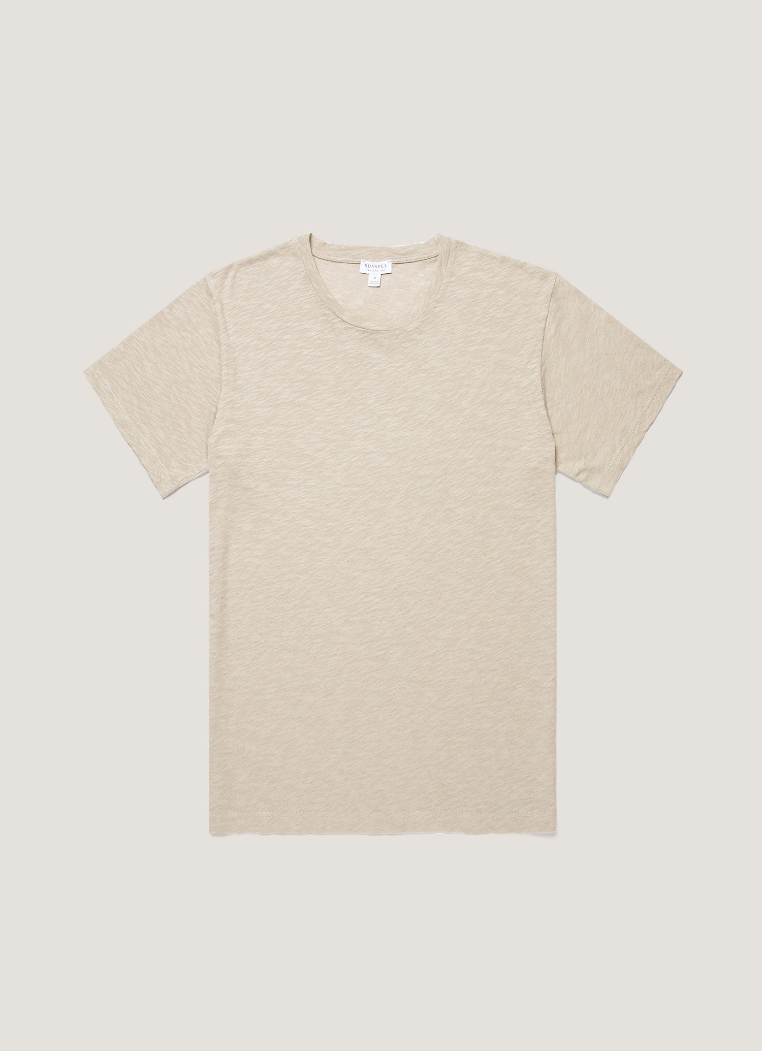 コットンリネン Tシャツ（Ash）| Sunspel