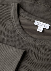 Men's Long Sleeve Cellulock Crew Neck in Charcoal