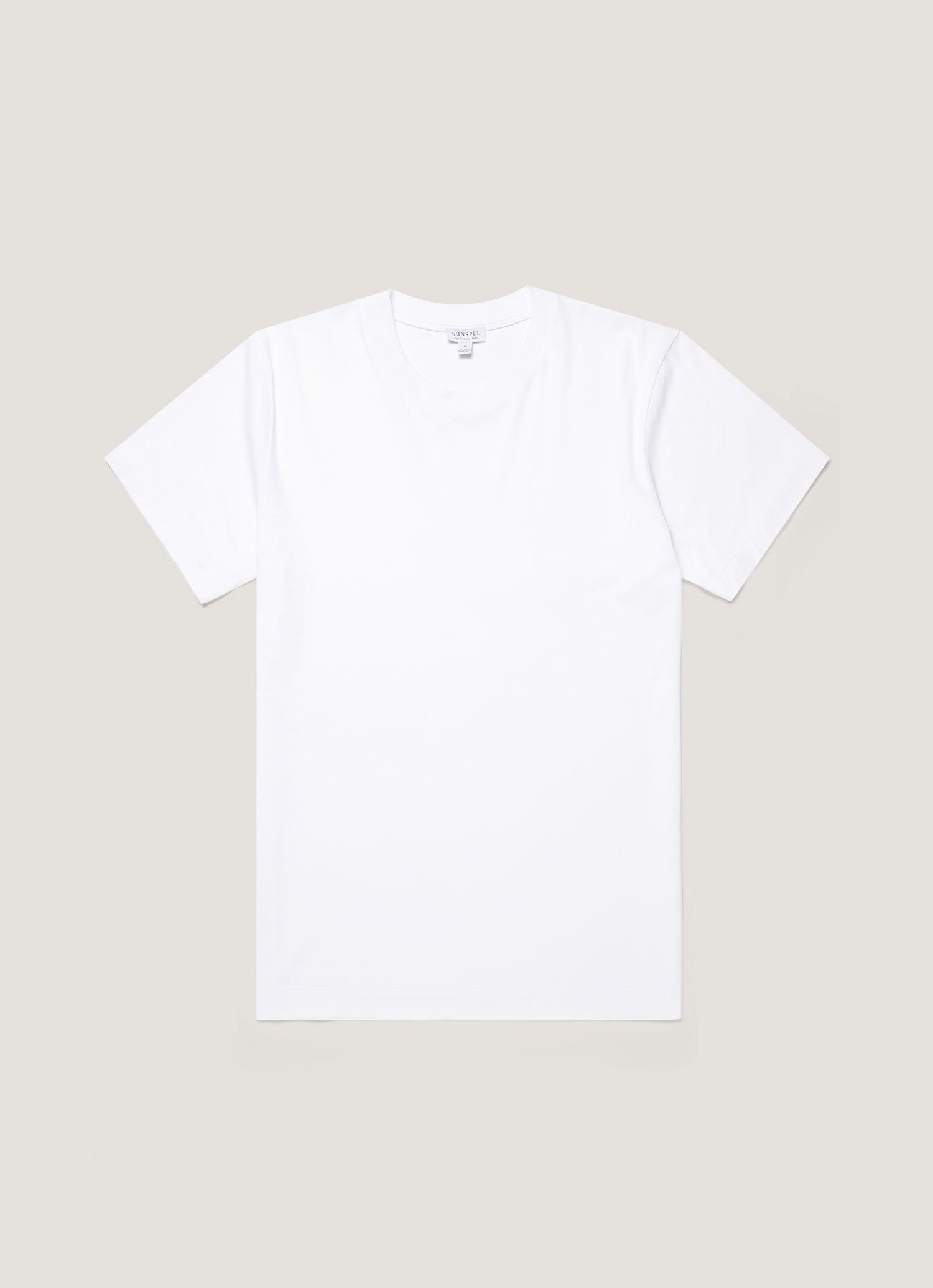 シルクコットン カシミヤ Tシャツ（White）| Sunspel