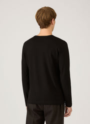 Men's Long Sleeve Heavyweight Jersey T-shirt in Black