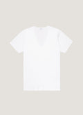 Men's Superfine Cotton V-neck Underwear T-shirt in White
