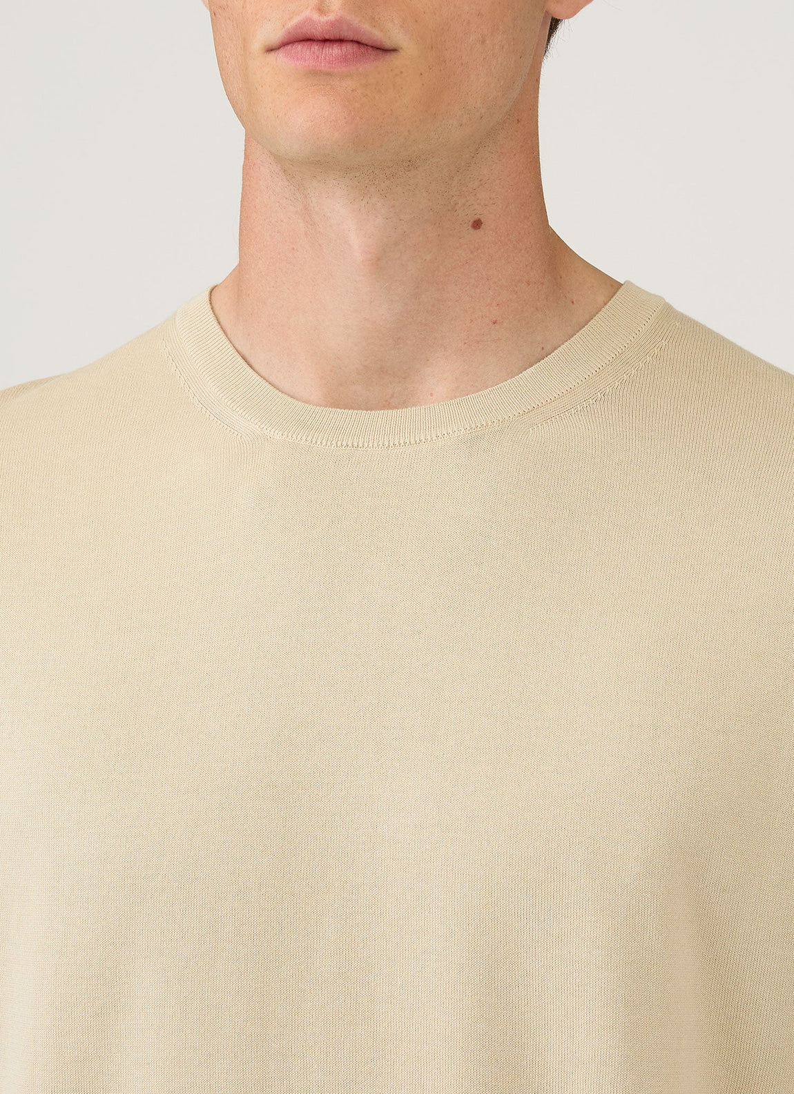 Men's Sea Island Cotton Knit T-shirt in Hazelwood