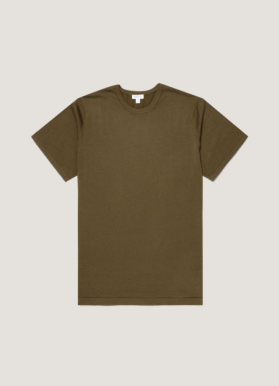 Men's Sea Island Cotton Knit T-shirt in Deep Olive