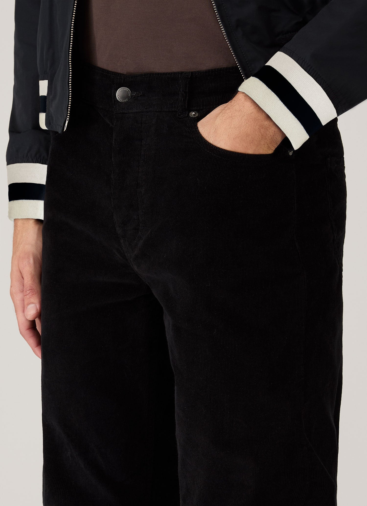 Men's Sunspel x Paul Weller Corduroy Trouser in Black