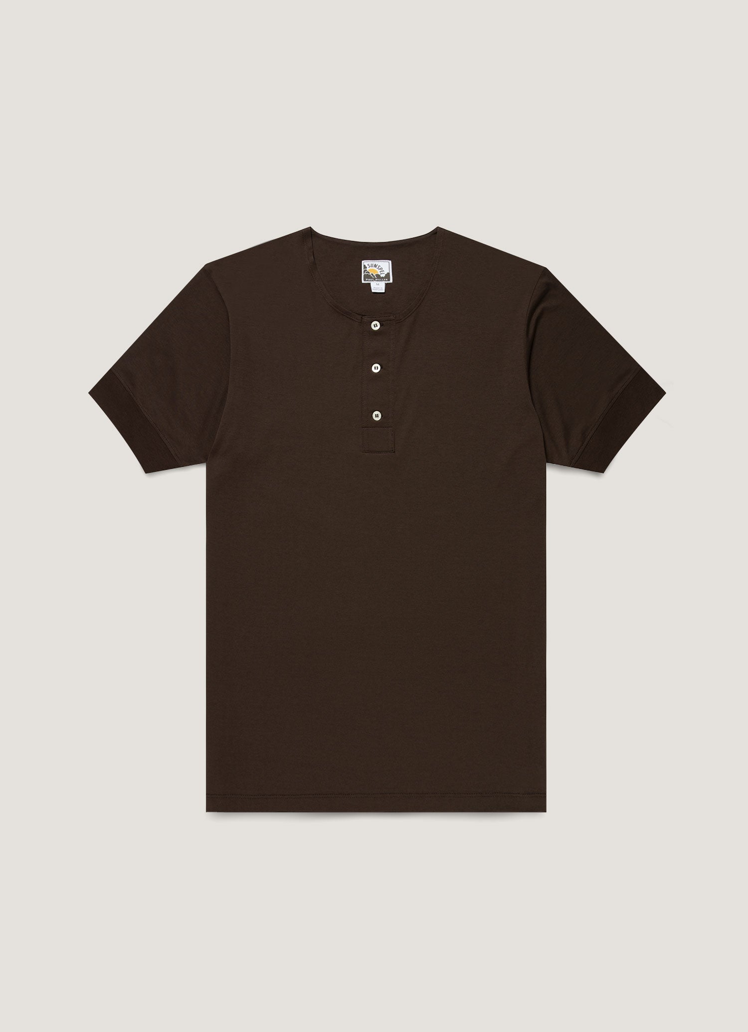 Sunspel x Paul Weller ヘンリー（Dark Brown）| Sunspel