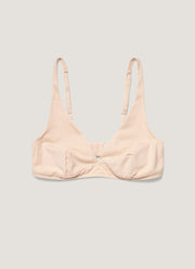 Women's Cotton Stretch Bralette in Beige