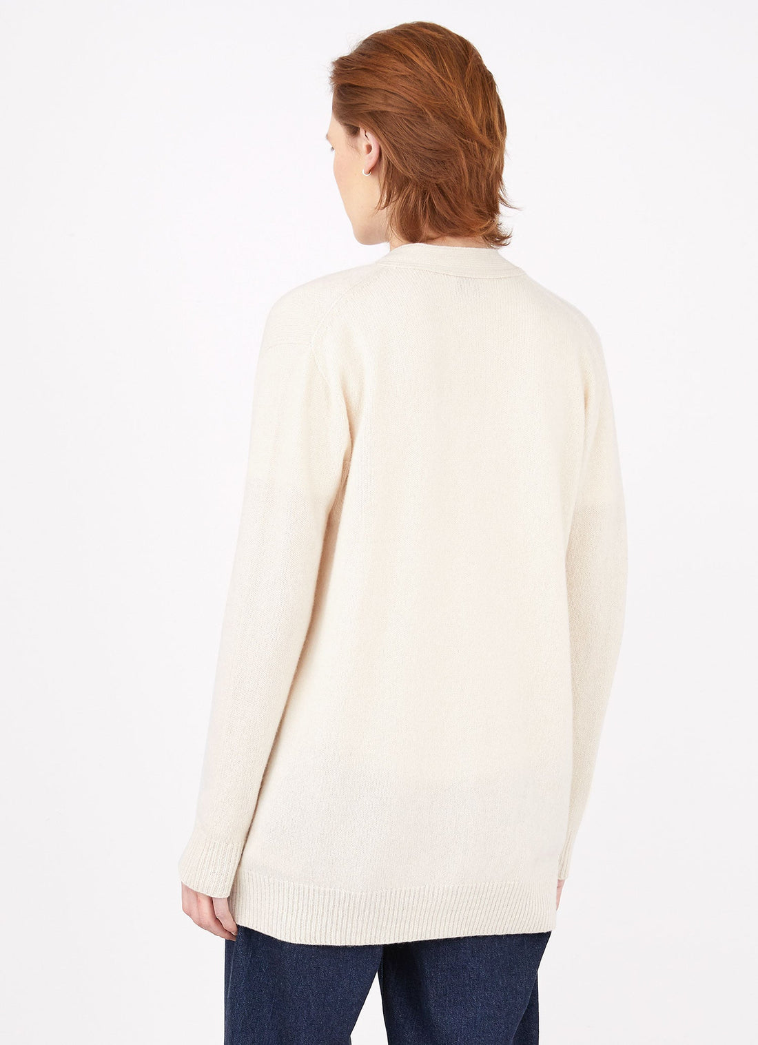 Women's Lambswool Cardigan in Ecru