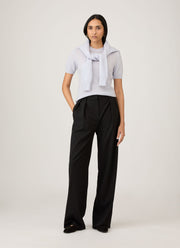 Women's Cashmere T-Shirt in Ice Blue