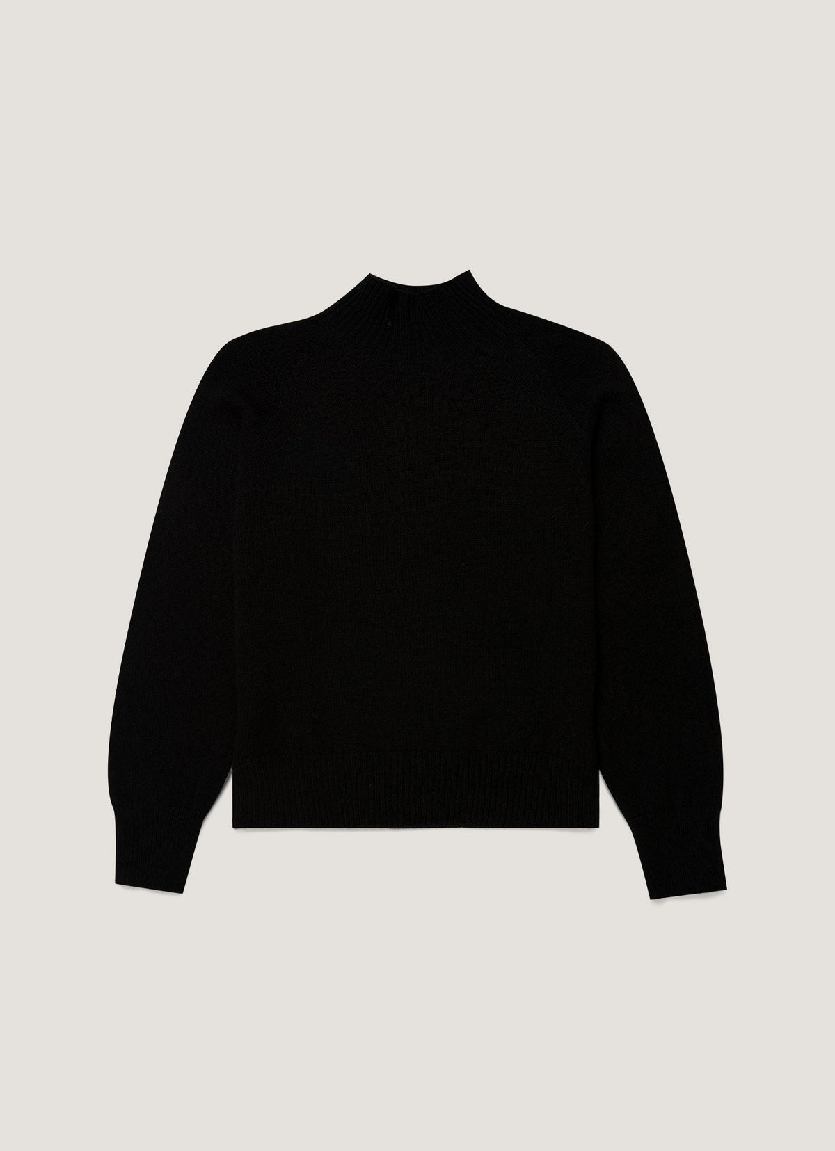 Women's Lambswool Funnel Neck Jumper in Black
