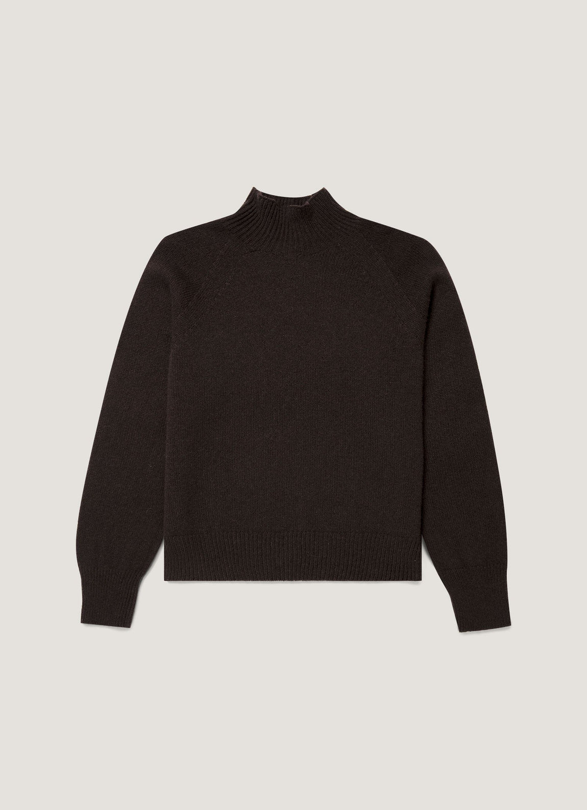 Women's Lambswool Funnel Neck Jumper in Truffle
