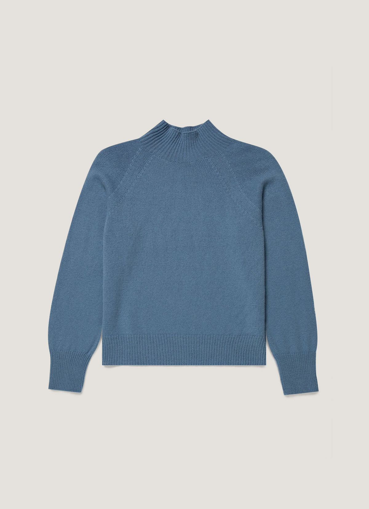 Women's Lambswool Funnel Neck Jumper in Studio Blue