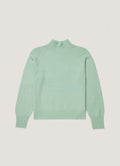 Women's Lambswool Funnel Neck Jumper in Light Green