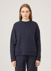 Women's Relaxed Loopback Sweatshirt in Navy