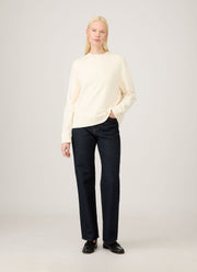 Women's Relaxed Loopback Sweatshirt in Undyed